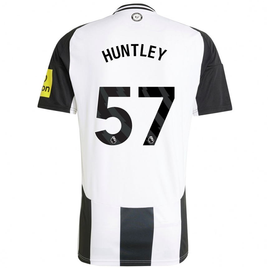 Kids Football James Huntley #57 White Black Home Jersey 2024/25 T-Shirt Uk