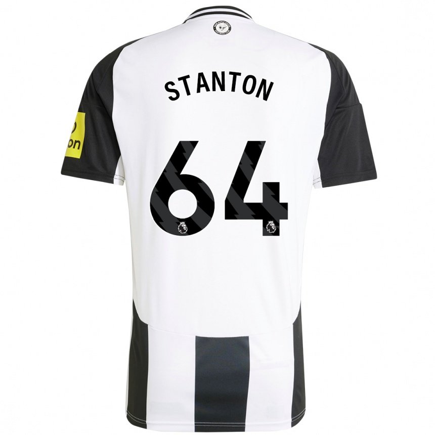 Kids Football Ellis Stanton #64 White Black Home Jersey 2024/25 T-Shirt Uk