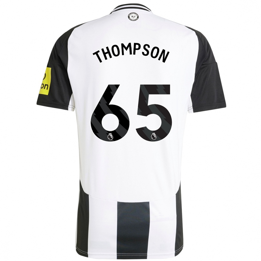 Kids Football Ciaran Thompson #65 White Black Home Jersey 2024/25 T-Shirt Uk