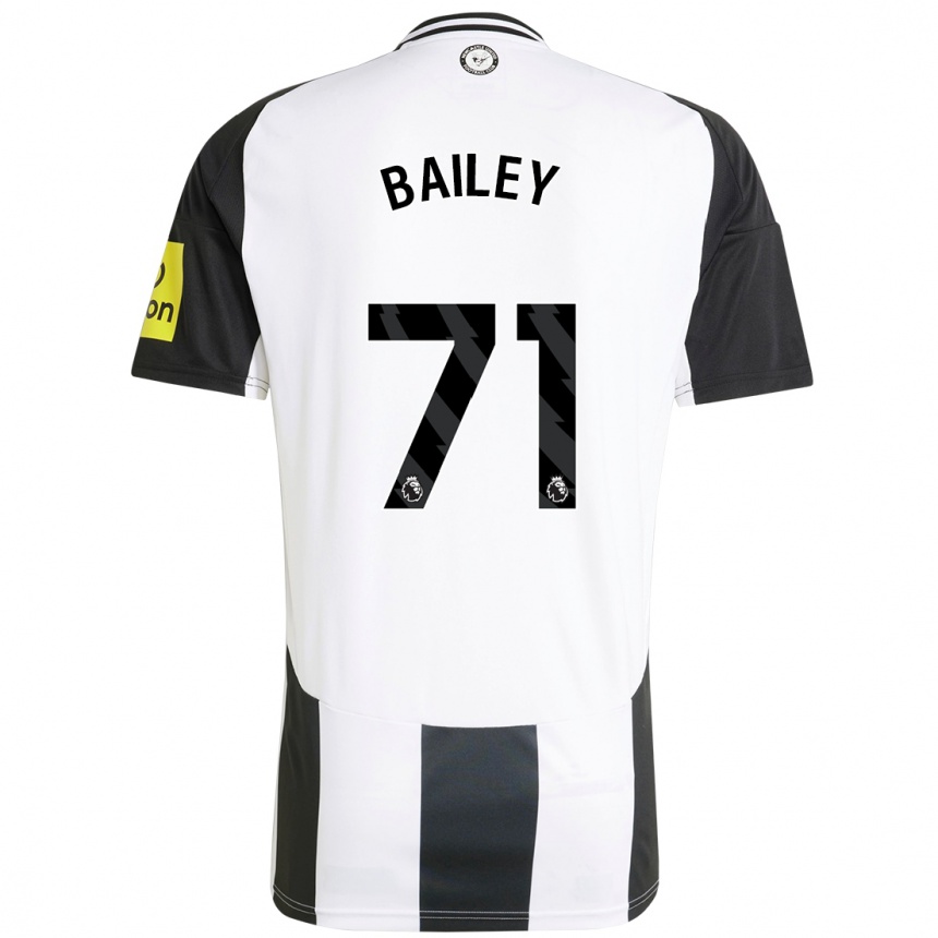 Kids Football Scott Bailey #71 White Black Home Jersey 2024/25 T-Shirt Uk