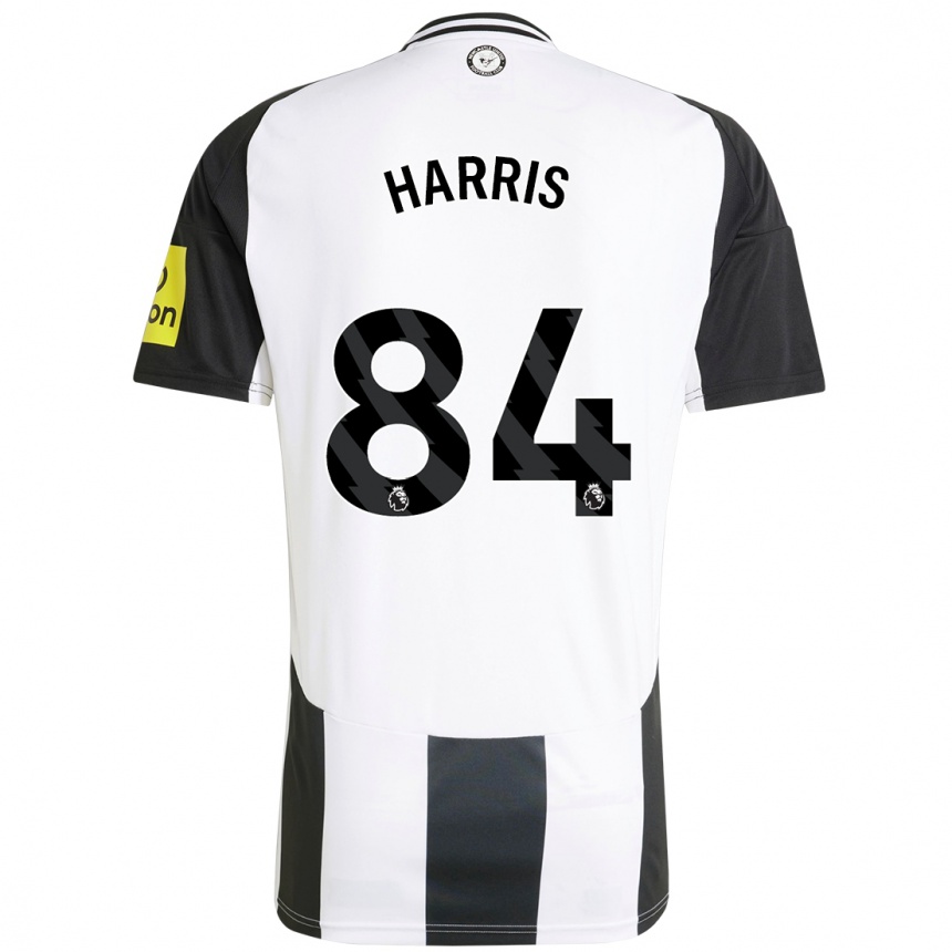 Kids Football Aidan Harris #84 White Black Home Jersey 2024/25 T-Shirt Uk