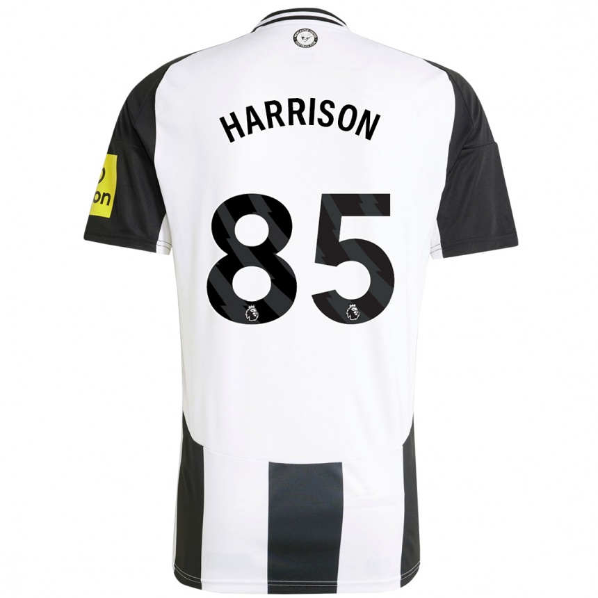 Kids Football Adam Harrison #85 White Black Home Jersey 2024/25 T-Shirt Uk