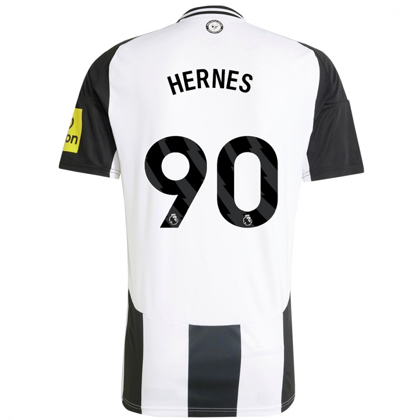 Kids Football Travis Hernes #90 White Black Home Jersey 2024/25 T-Shirt Uk