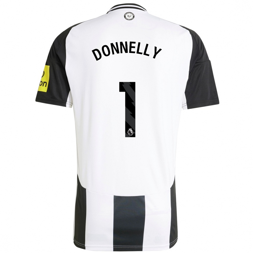 Kids Football Grace Donnelly #1 White Black Home Jersey 2024/25 T-Shirt Uk