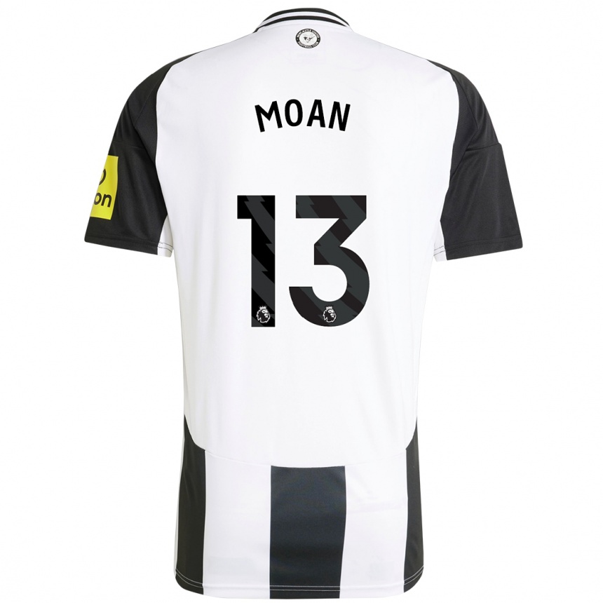 Kids Football Claudia Moan #13 White Black Home Jersey 2024/25 T-Shirt Uk