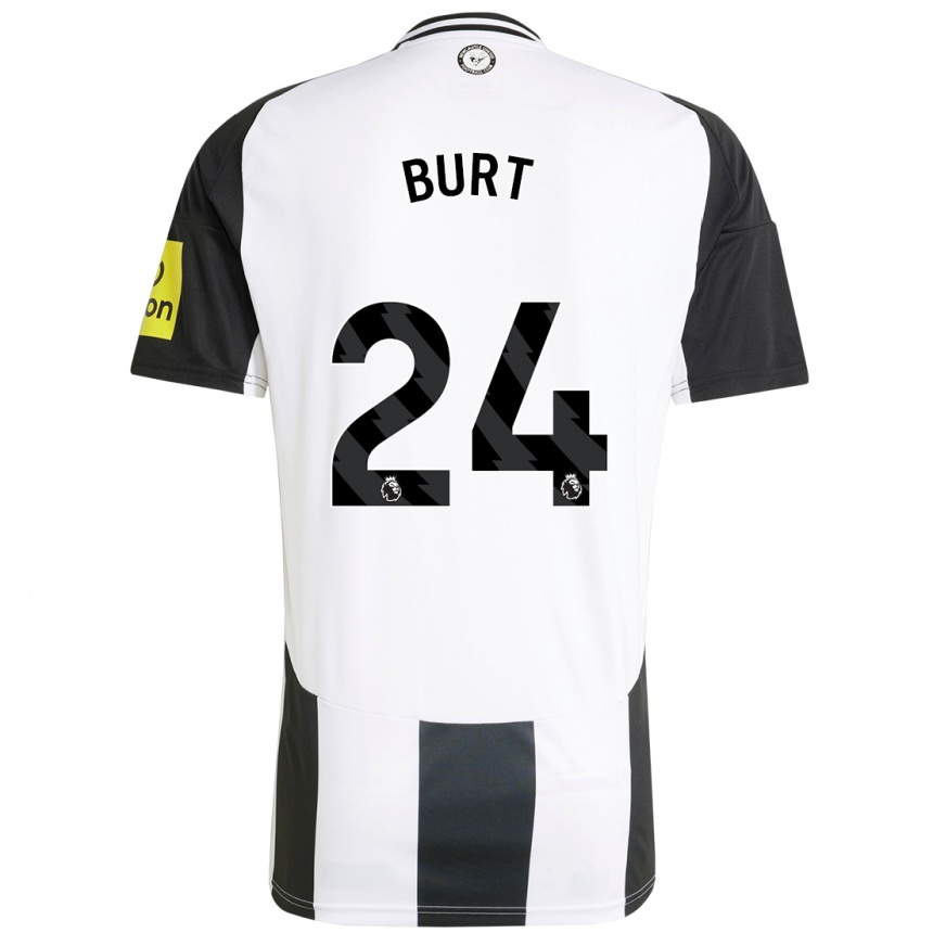 Kids Football Daisy Burt #24 White Black Home Jersey 2024/25 T-Shirt Uk