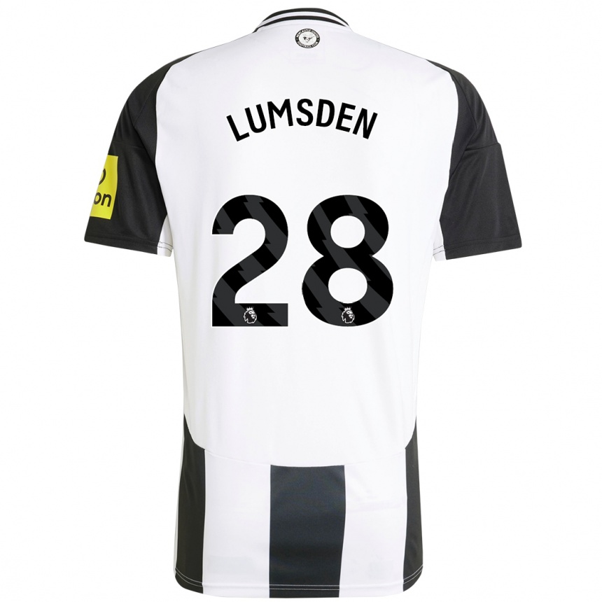 Kids Football Beth Lumsden #28 White Black Home Jersey 2024/25 T-Shirt Uk