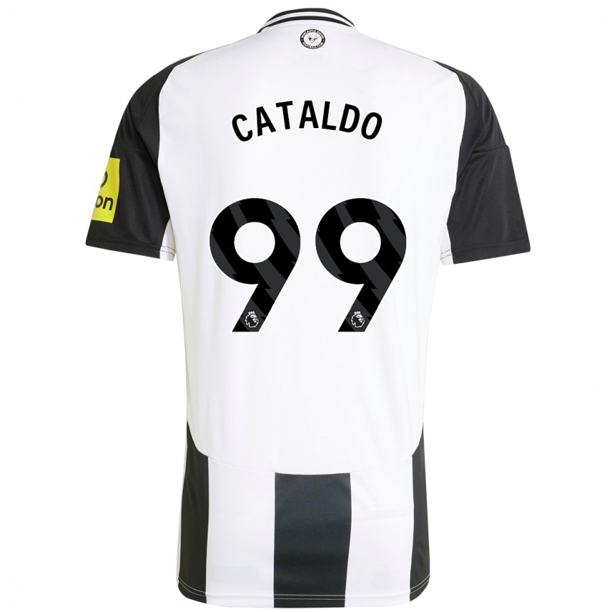 Kids Football Lia Cataldo #99 White Black Home Jersey 2024/25 T-Shirt Uk