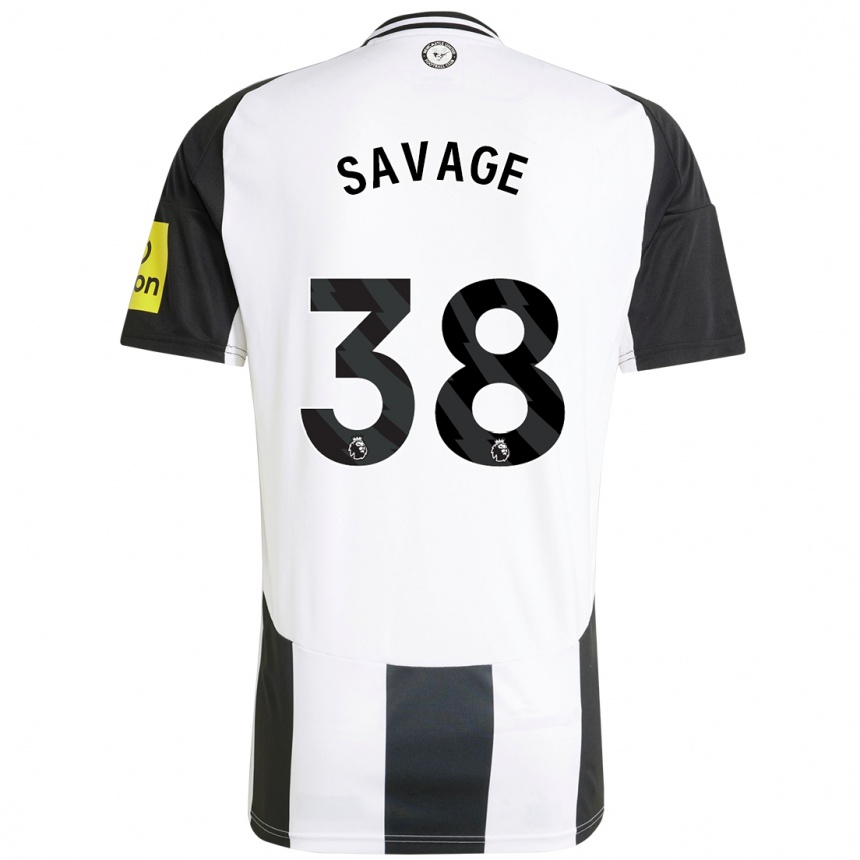 Kids Football Remi Savage #38 White Black Home Jersey 2024/25 T-Shirt Uk