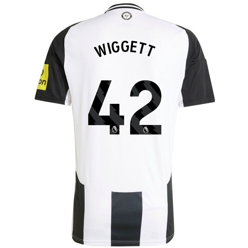 Kids Football Charlie Wiggett #42 White Black Home Jersey 2024/25 T-Shirt Uk