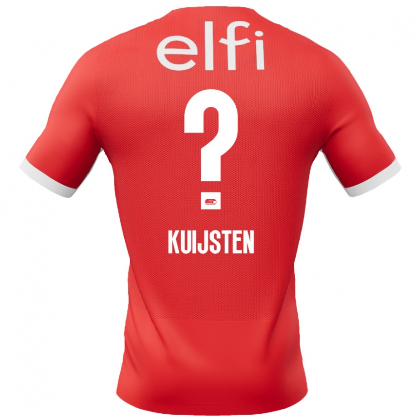 Kids Football Tristan Kuijsten #0 Red White Home Jersey 2024/25 T-Shirt Uk