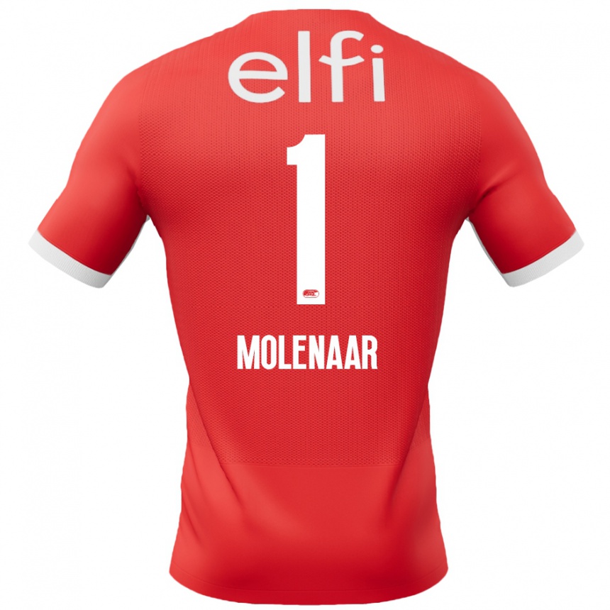 Kids Football Finn Molenaar #1 Red White Home Jersey 2024/25 T-Shirt Uk