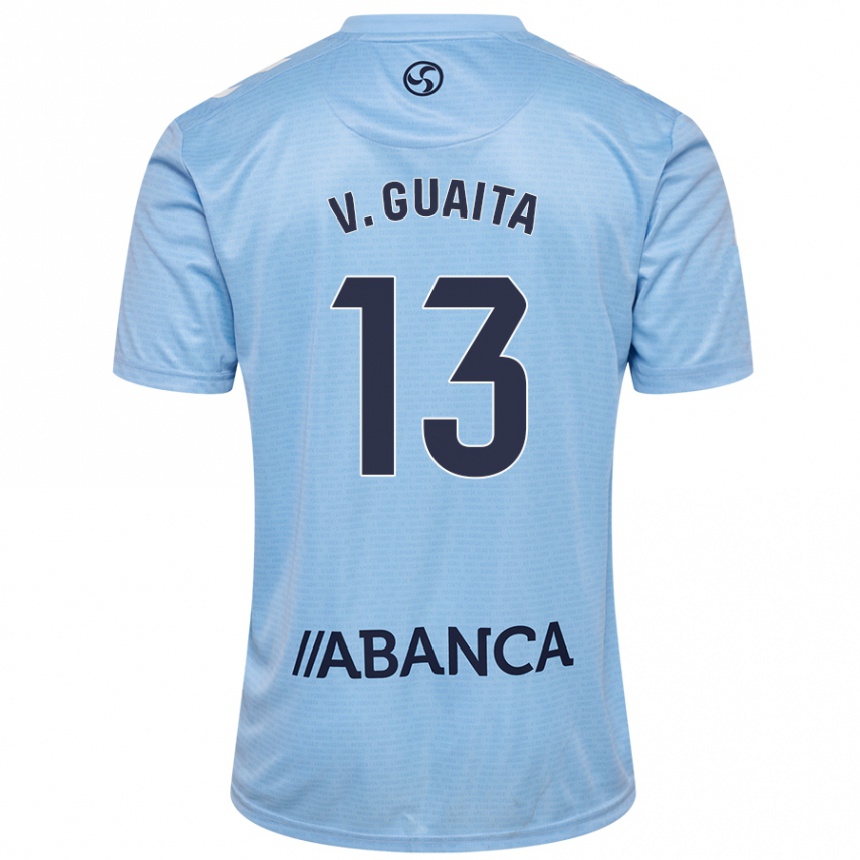 Kids Football Vicente Guaita #13 Sky Blue Home Jersey 2024/25 T-Shirt Uk