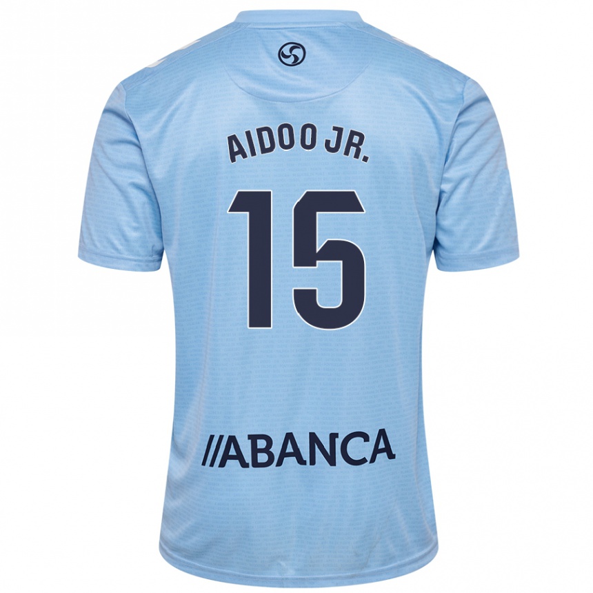 Kids Football Joseph Aidoo #15 Sky Blue Home Jersey 2024/25 T-Shirt Uk