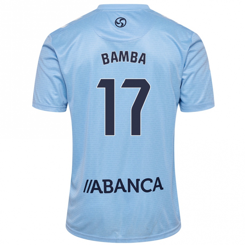 Kids Football Jonathan Bamba #17 Sky Blue Home Jersey 2024/25 T-Shirt Uk