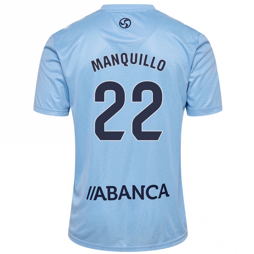 Kids Football Javier Manquillo #22 Sky Blue Home Jersey 2024/25 T-Shirt Uk