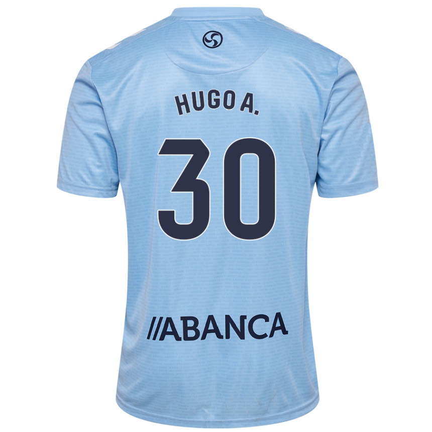 Kids Football Hugo Álvarez #30 Sky Blue Home Jersey 2024/25 T-Shirt Uk