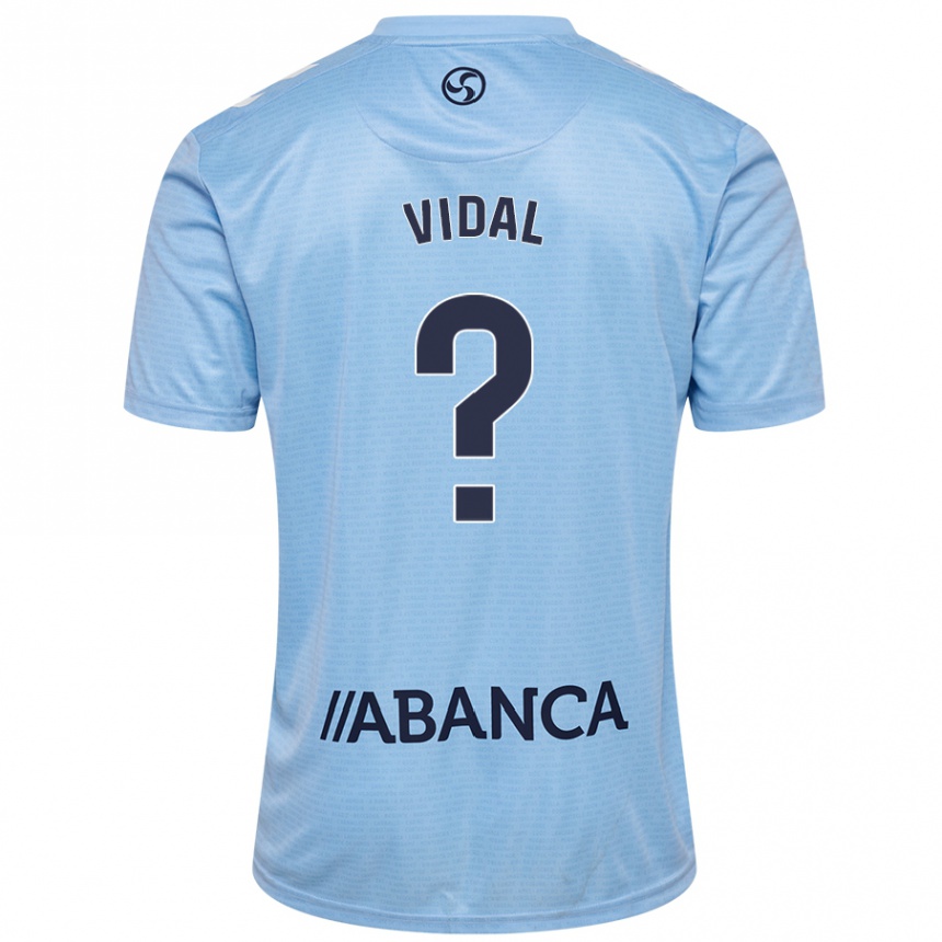 Kids Football Marc Vidal #0 Sky Blue Home Jersey 2024/25 T-Shirt Uk