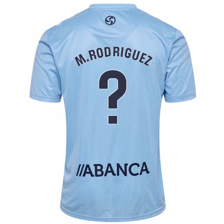 Kids Football Manu Rodríguez #0 Sky Blue Home Jersey 2024/25 T-Shirt Uk