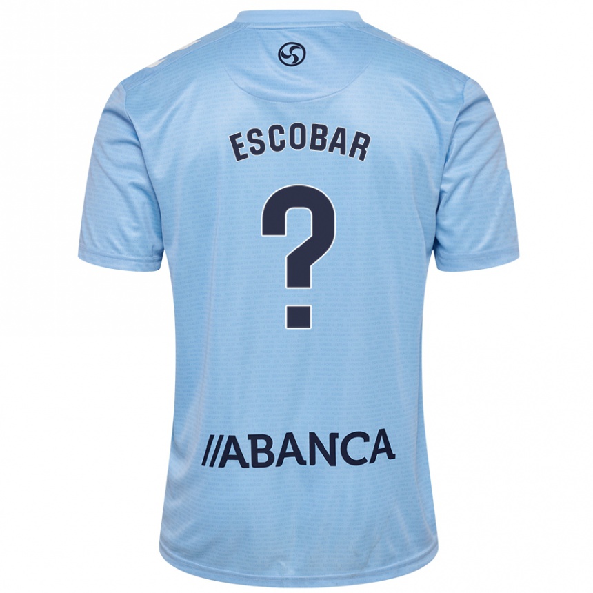 Kids Football Jordi Escobar #0 Sky Blue Home Jersey 2024/25 T-Shirt Uk