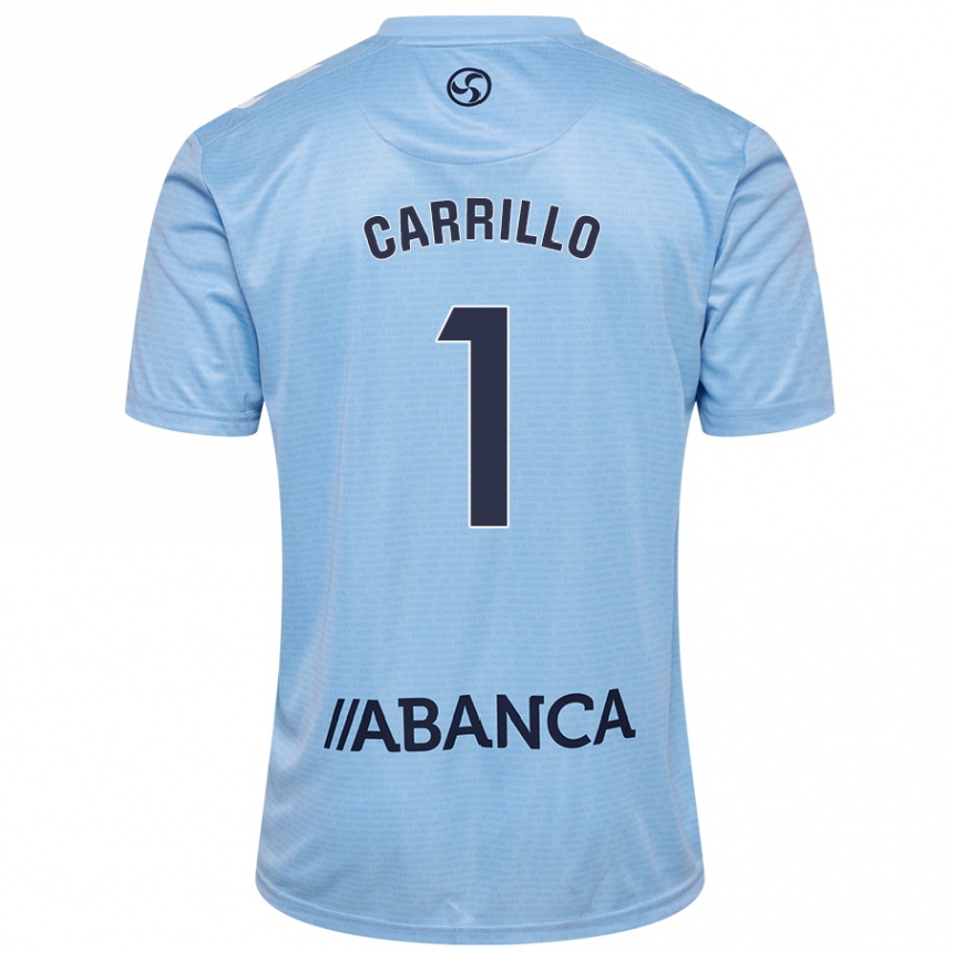 Kids Football Coke Carrillo #1 Sky Blue Home Jersey 2024/25 T-Shirt Uk