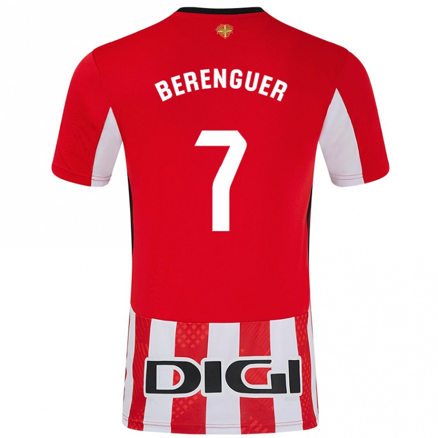 Kids Football Álex Berenguer #7 Red White Home Jersey 2024/25 T-Shirt Uk