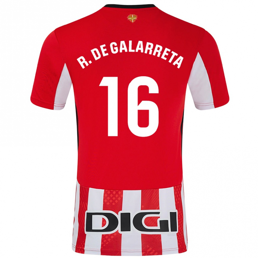 Kids Football Iñigo Ruiz De Galarreta #16 Red White Home Jersey 2024/25 T-Shirt Uk