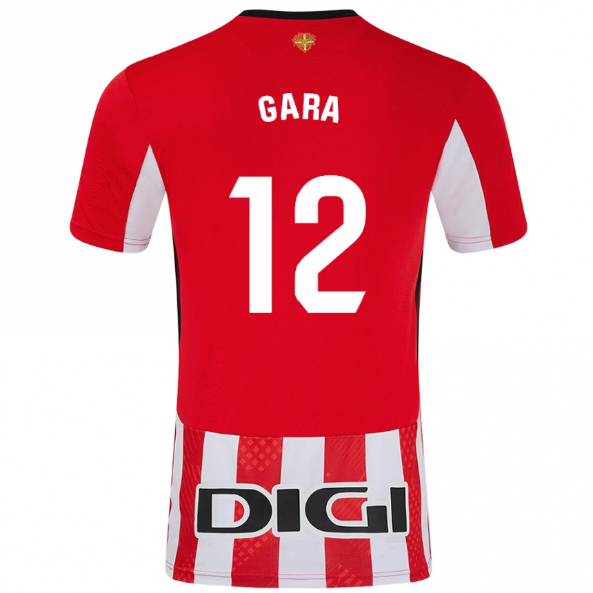 Kids Football Gara #12 Red White Home Jersey 2024/25 T-Shirt Uk