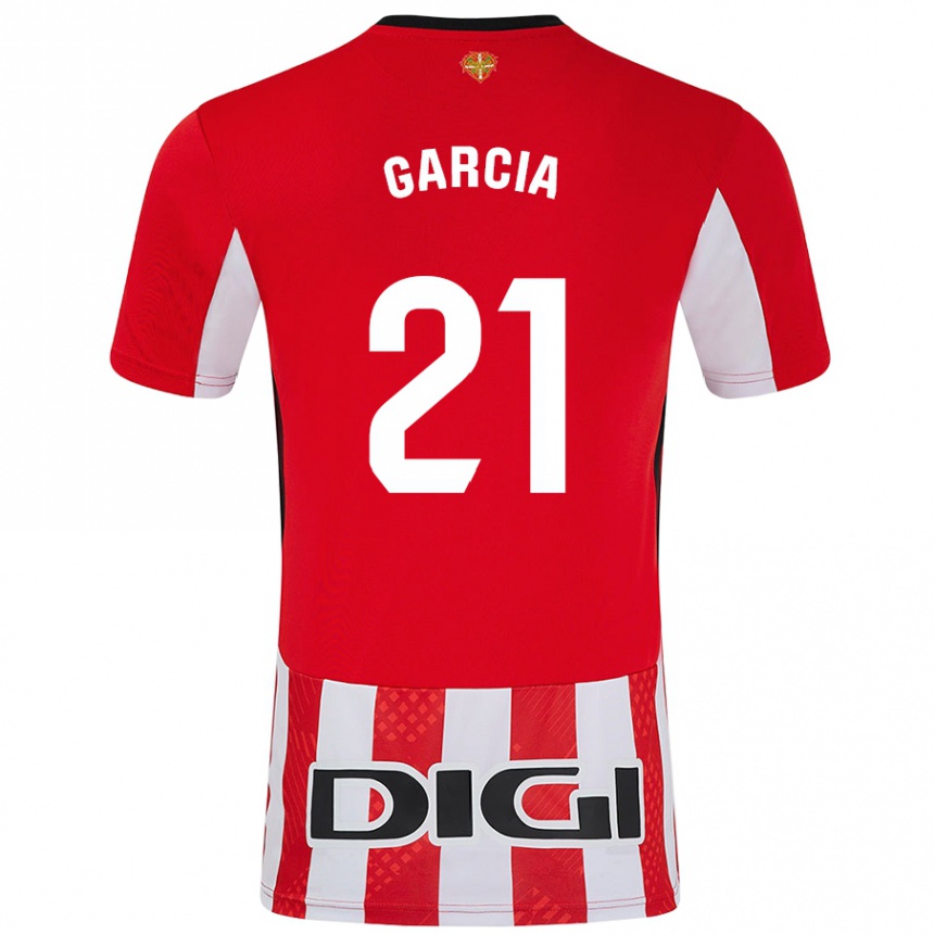 Kids Football Beñat García #21 Red White Home Jersey 2024/25 T-Shirt Uk