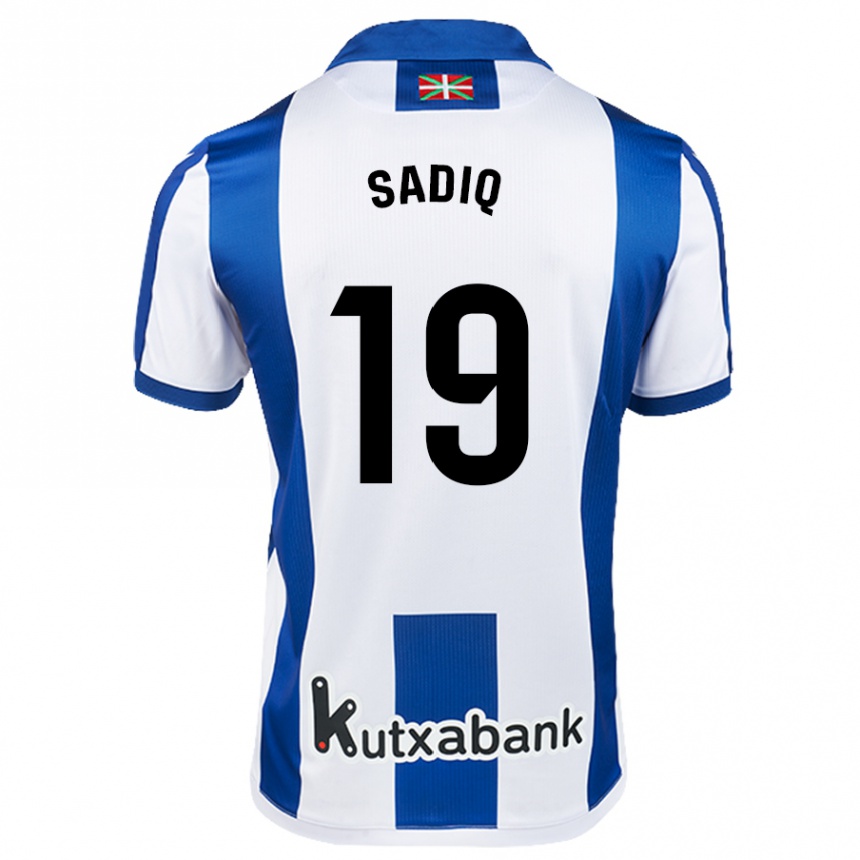 Kids Football Umar Sadiq #19 White Blue Home Jersey 2024/25 T-Shirt Uk