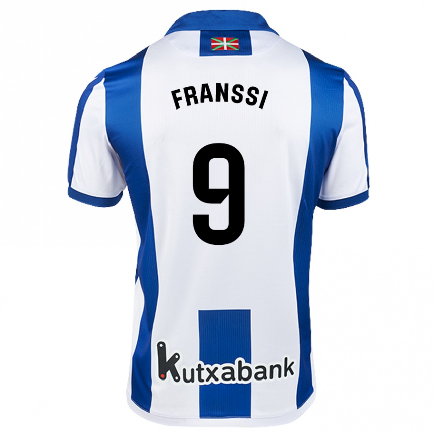 Kids Football Sanni Maija Franssi #9 White Blue Home Jersey 2024/25 T-Shirt Uk