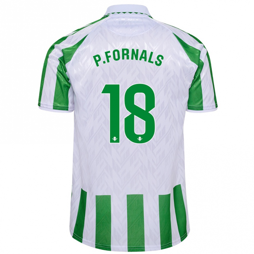 Kids Football Pablo Fornals #18 Green White Stripes Home Jersey 2024/25 T-Shirt Uk