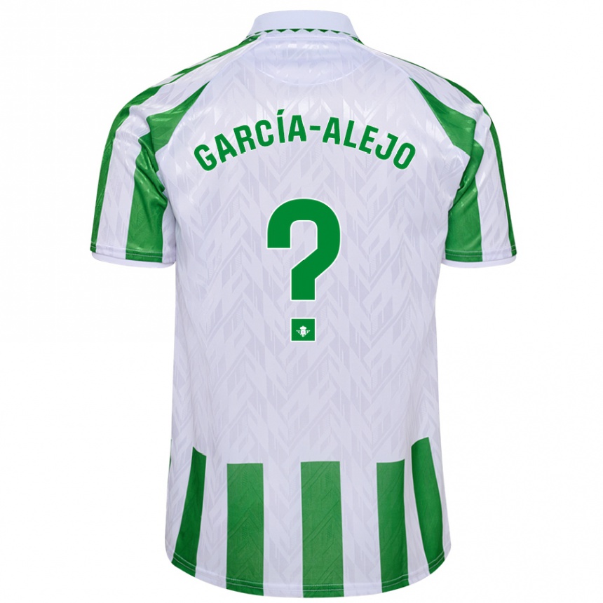 Kids Football Raúl García-Alejo #0 Green White Stripes Home Jersey 2024/25 T-Shirt Uk