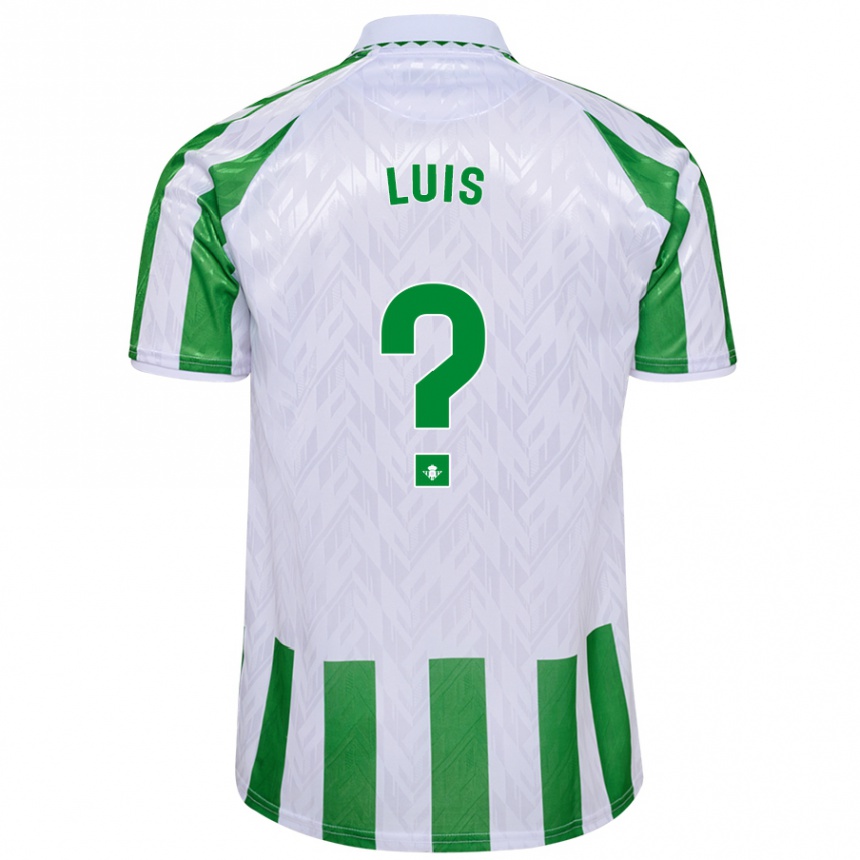 Kids Football Jorge Luis #0 Green White Stripes Home Jersey 2024/25 T-Shirt Uk