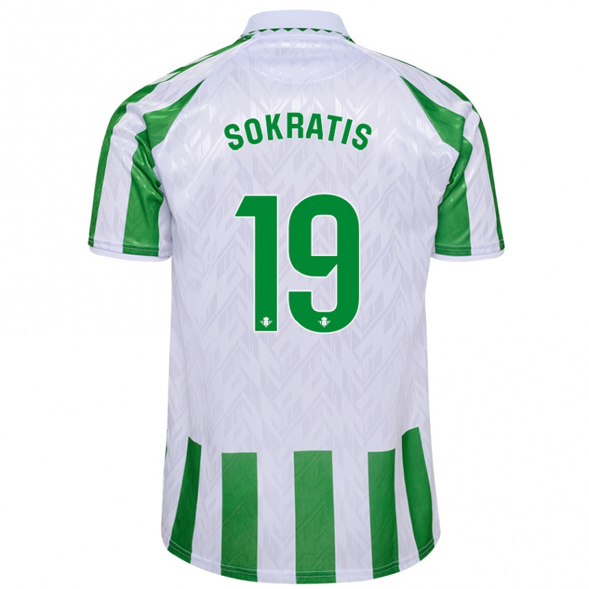 Kids Football Sokratis Papastathopoulos #19 Green White Stripes Home Jersey 2024/25 T-Shirt Uk