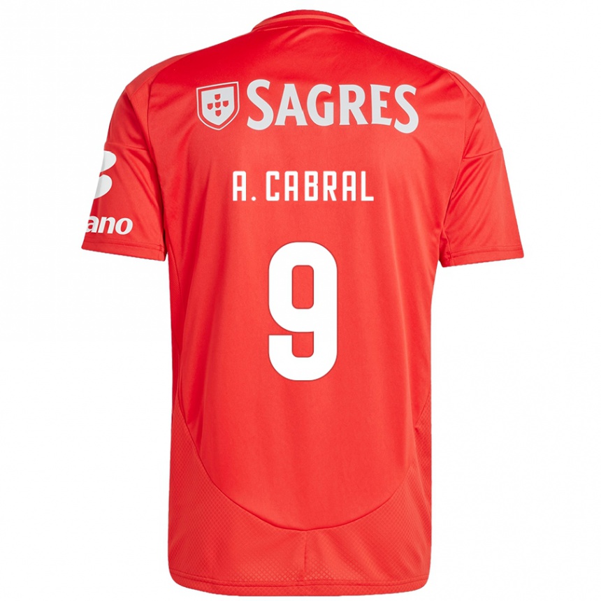 Kids Football Arthur Cabral #9 Red White Home Jersey 2024/25 T-Shirt Uk