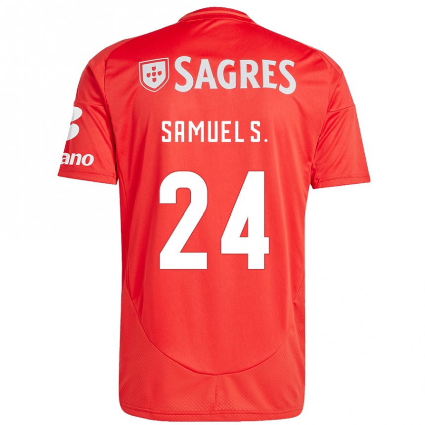 Kids Football Samuel Soares #24 Red White Home Jersey 2024/25 T-Shirt Uk