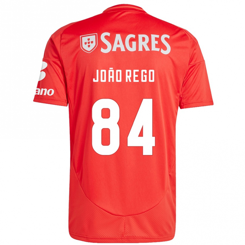 Kids Football João Rêgo #84 Red White Home Jersey 2024/25 T-Shirt Uk