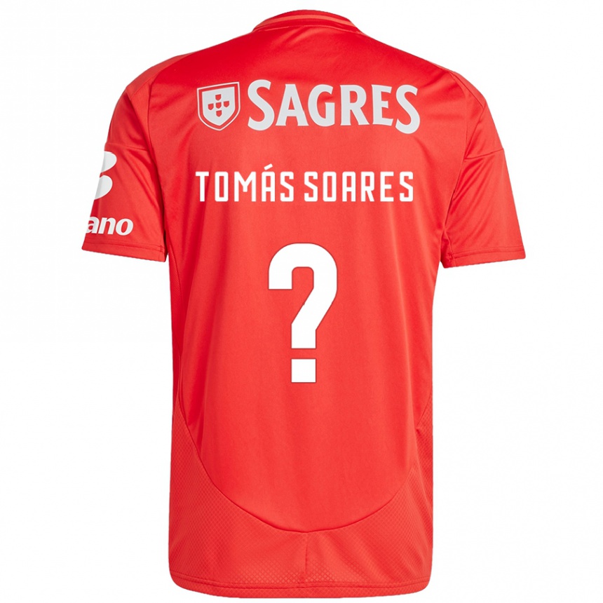 Kids Football Tomás Soares #0 Red White Home Jersey 2024/25 T-Shirt Uk