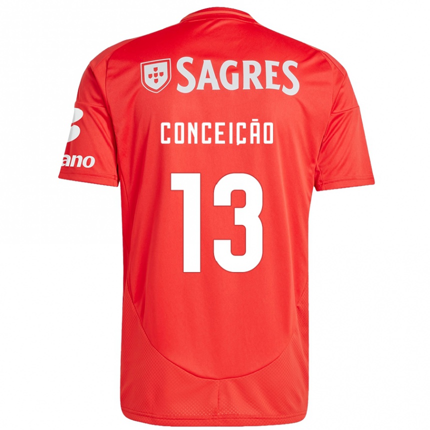 Kids Football João Conceição #13 Red White Home Jersey 2024/25 T-Shirt Uk