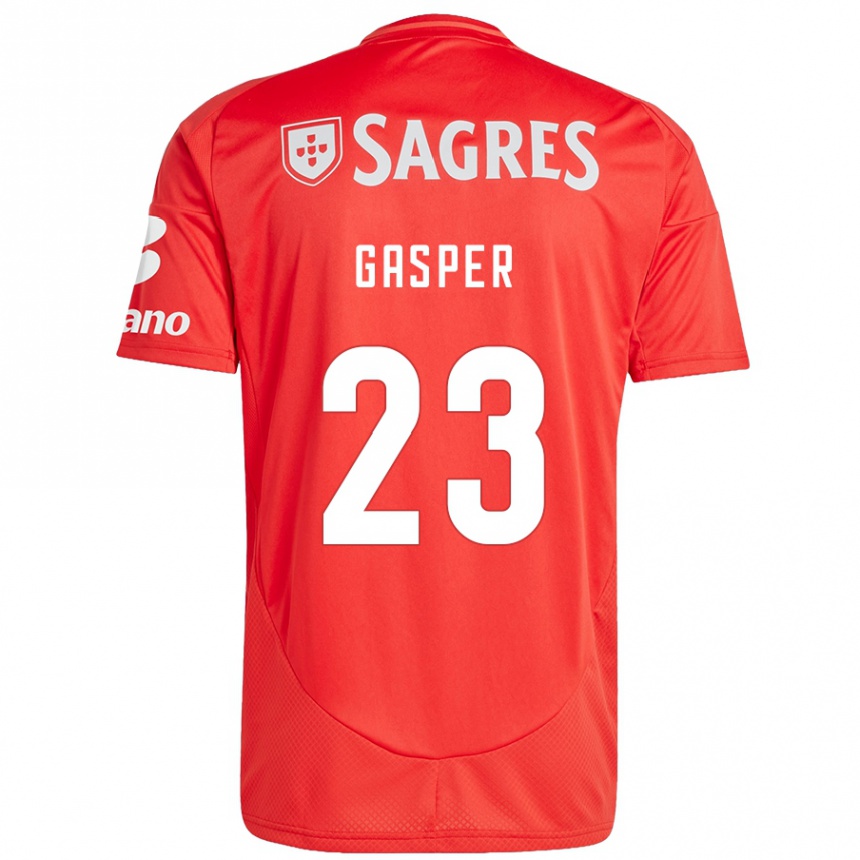 Kids Football Anna Gasper #23 Red White Home Jersey 2024/25 T-Shirt Uk