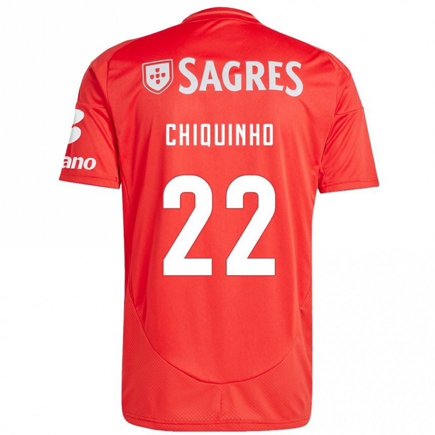 Kids Football Chiquinho #22 Red White Home Jersey 2024/25 T-Shirt Uk