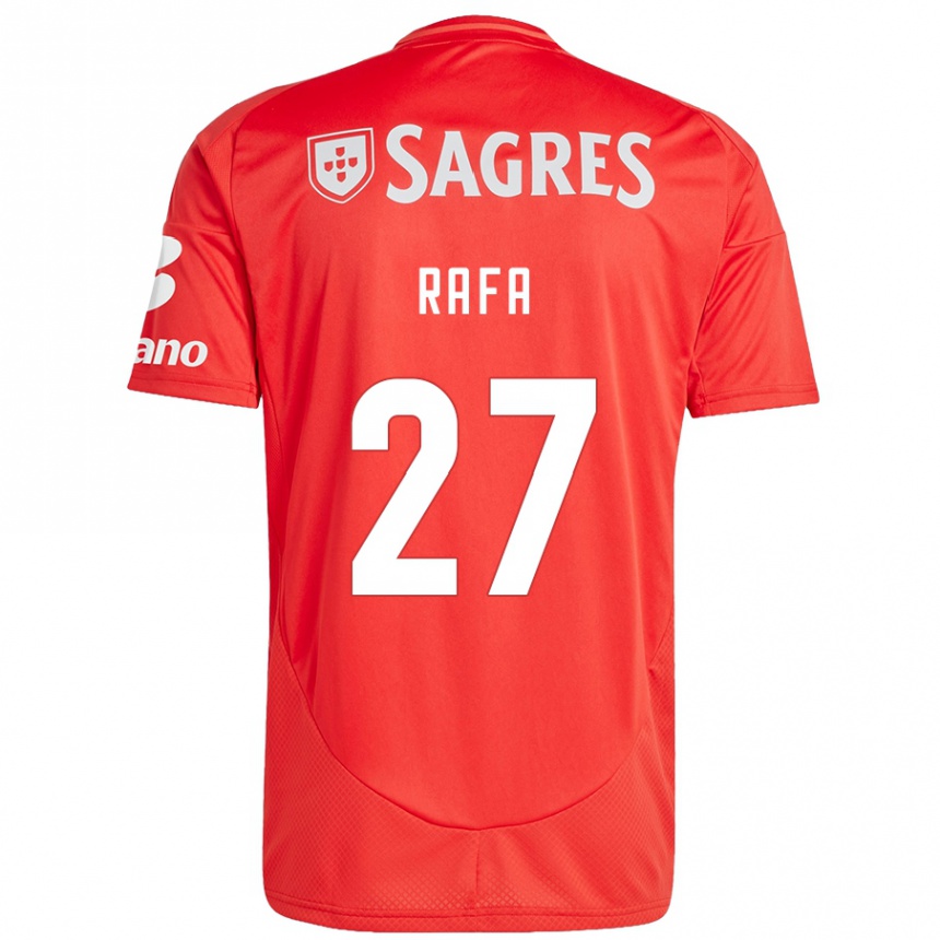 Kids Football Rafa #27 Red White Home Jersey 2024/25 T-Shirt Uk