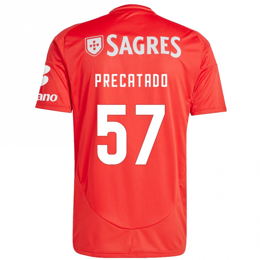 Kids Football Precatado #57 Red White Home Jersey 2024/25 T-Shirt Uk