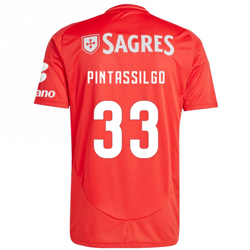 Kids Football Lara Pintassilgo #33 Red White Home Jersey 2024/25 T-Shirt Uk