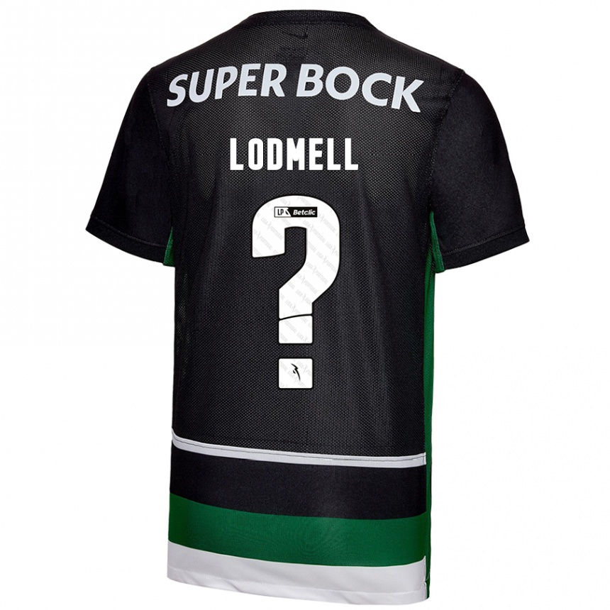 Kids Football William Lodmell #0 Black White Green Home Jersey 2024/25 T-Shirt Uk