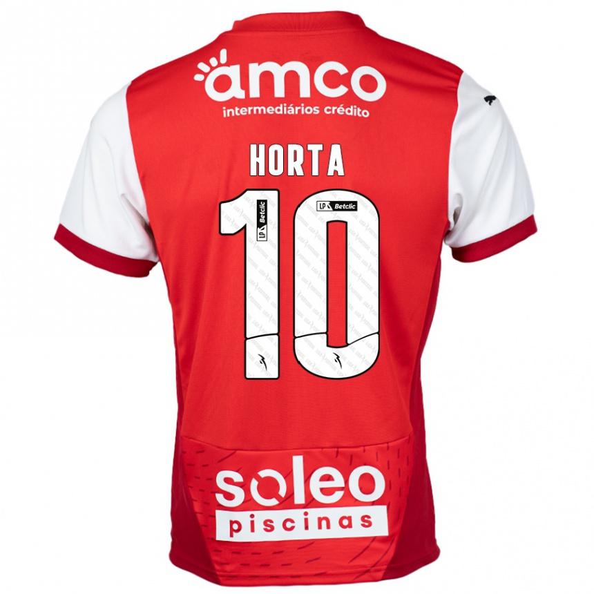 Kids Football André Horta #10 Red White Home Jersey 2024/25 T-Shirt Uk