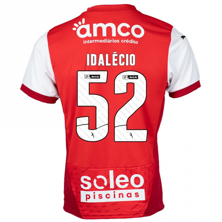 Kids Football Idalécio #52 Red White Home Jersey 2024/25 T-Shirt Uk