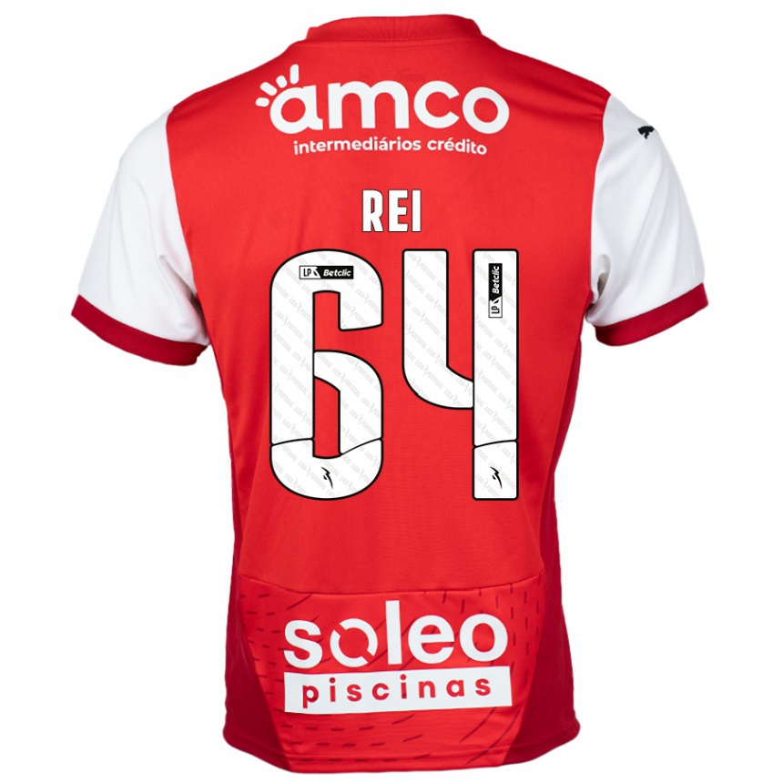 Kids Football Ricardo Rei #64 Red White Home Jersey 2024/25 T-Shirt Uk