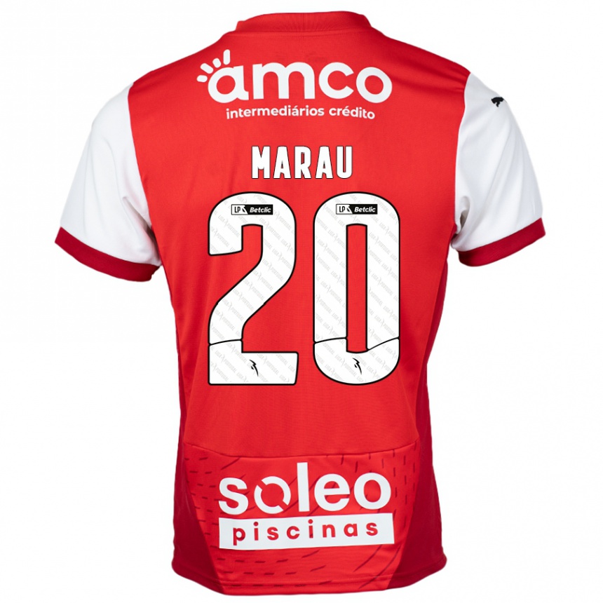 Kids Football Madalena Marau #20 Red White Home Jersey 2024/25 T-Shirt Uk